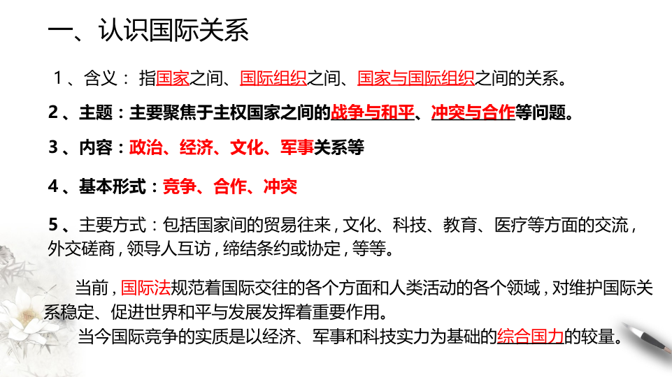 3.2国际关系课件【新教材精创】2020-2021学年高中政治新教材同步备课（选择性必修1）_5.png
