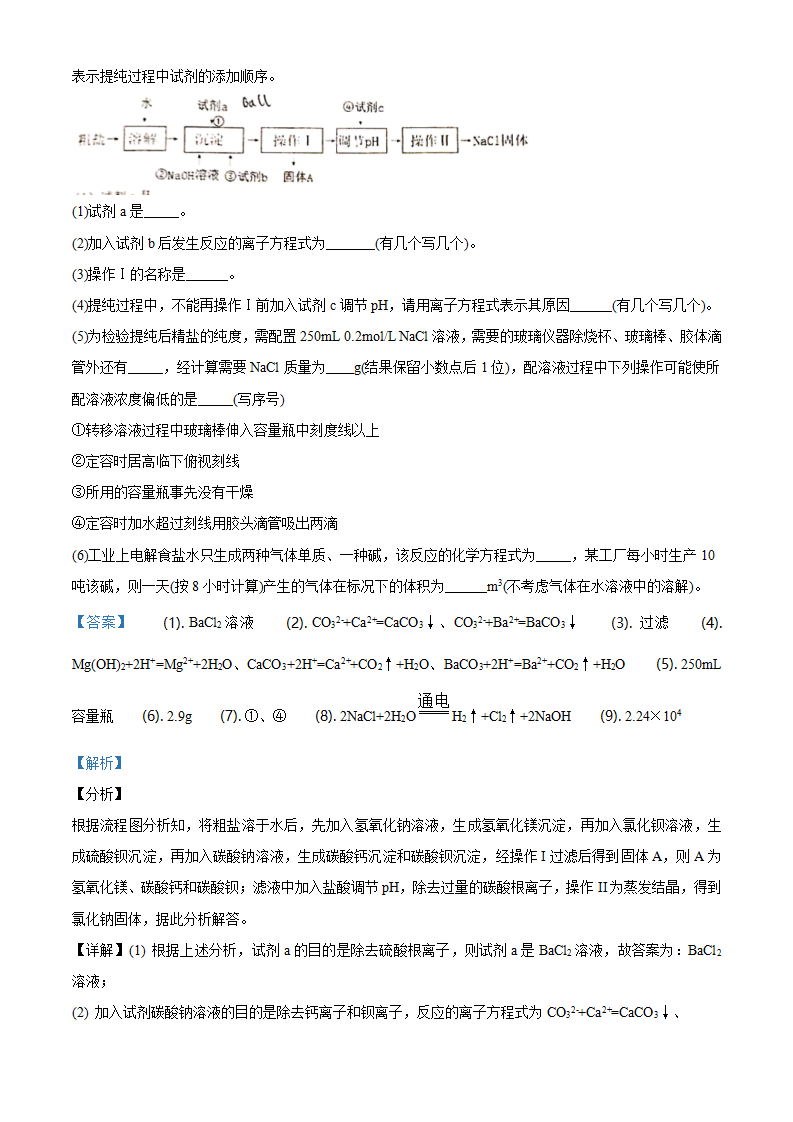精品解析：北京清华大学附属中学2020-2021学年高一上学期期中考试化学试题（解析版）_17.png