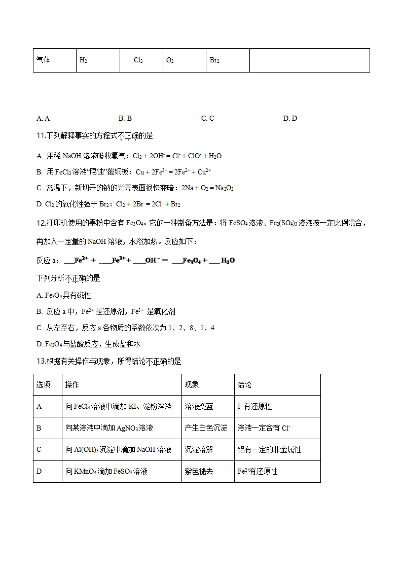 精品解析：北京市朝阳区2019-2020学年高一上学期期末考试化学试题（原卷版）_03.png
