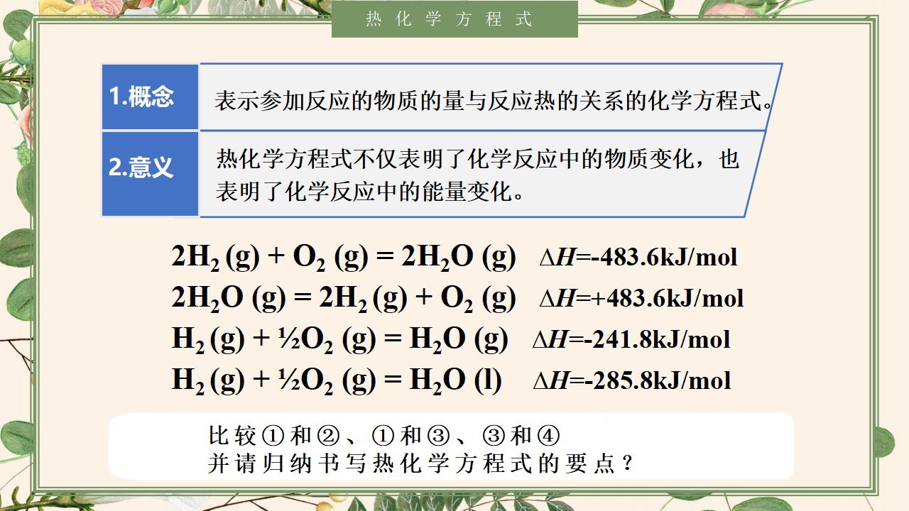 1.1.2 热化学方程式-2020-2021学年高二化学选择性必修1同步教学课件（新教材人教版）_05.png