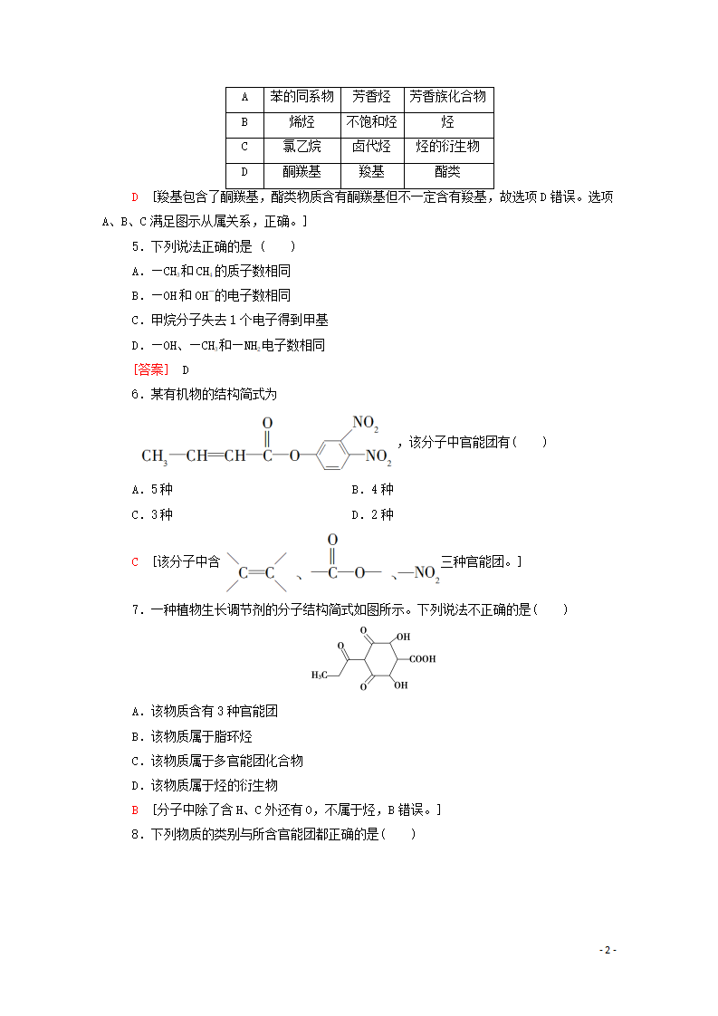 2020_2021学年新教材高中化学第1章有机化合物的结构特点与研究方法第1节第1课时有机化合物的分类方法课时分层作业含解析新人教版选择性必修3_02.png