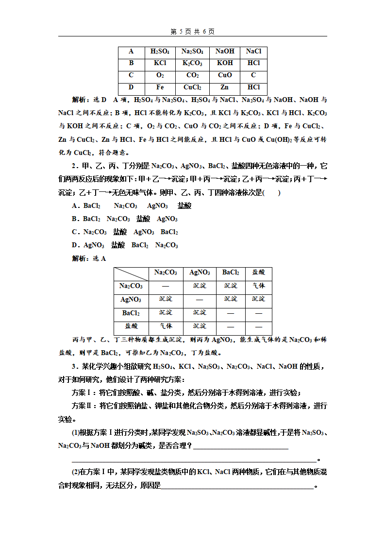 课时跟踪检测（七）  元素与物质分类_05.png