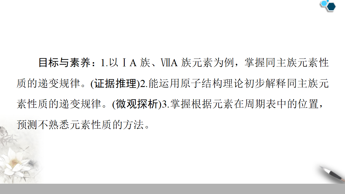 19-20 第1章 第3节 课时2　研究同主族元素的性质和预测元素及其化合物的性质 49PPT_02.png