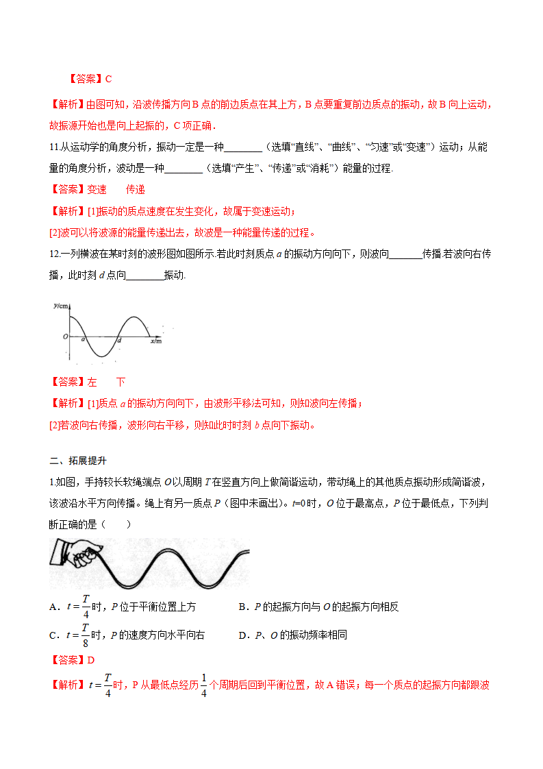 3.1 波的形成-2020-2021学年高二物理课时同步练（新教材人教版选择性必修第一册）解析版_04.png