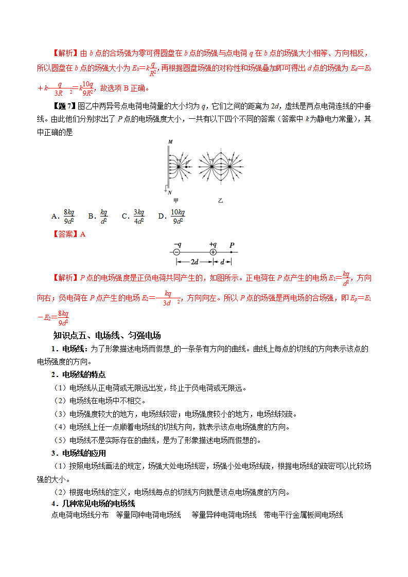 9.3 电场 电场强度  2022-2023学年高一物理同步精品讲义（人教版2019必修第三册（解析版）_05.png