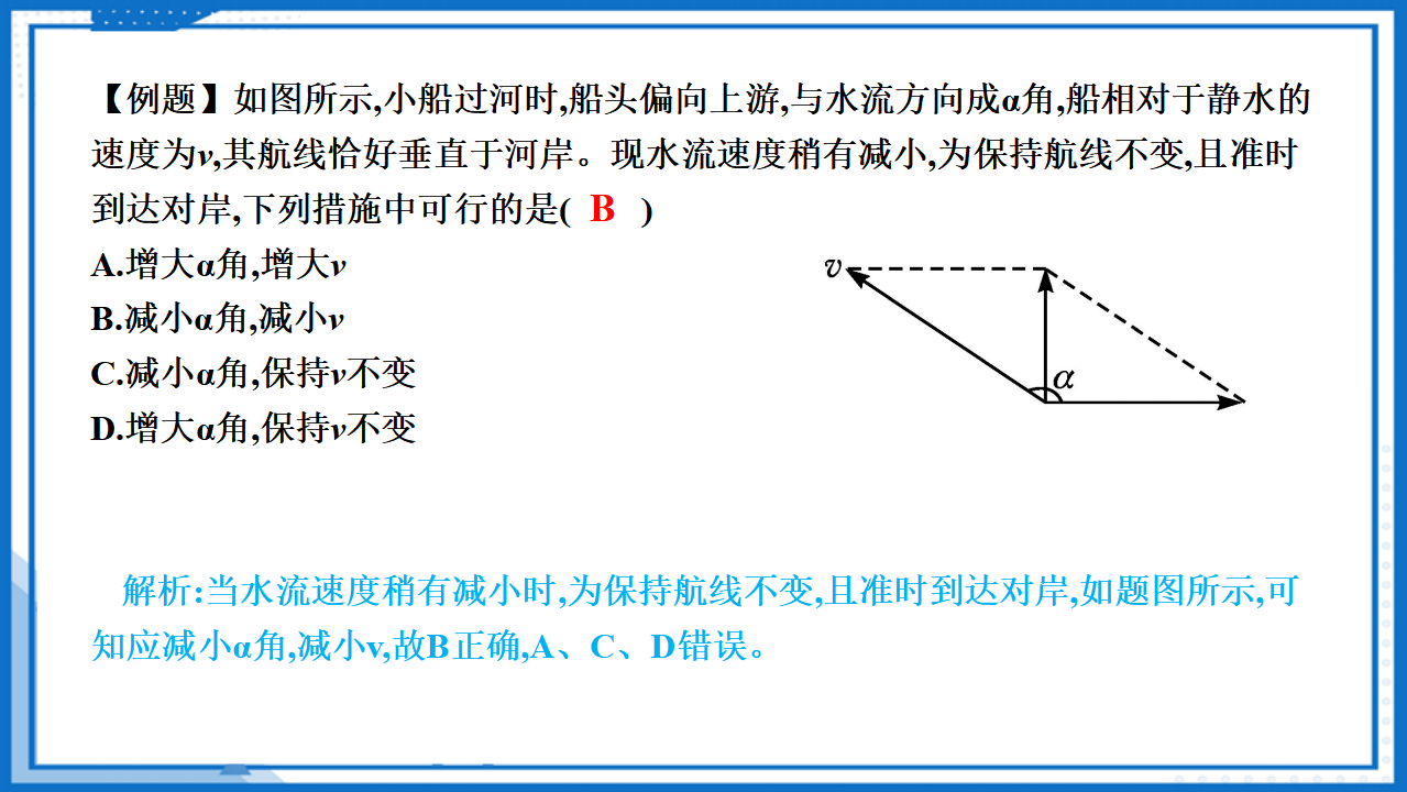 专题 小船渡河模型课件-2022-2023学年高中物理同步备课（人教版2019必修第二册）_17.png