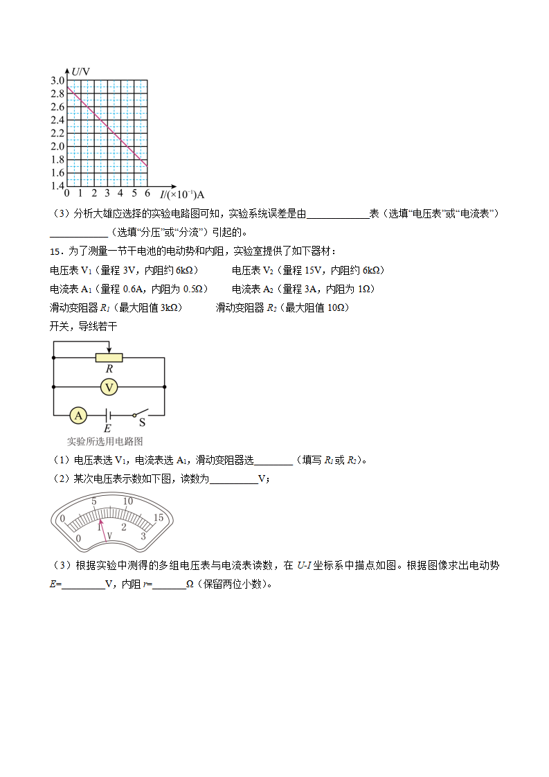 12.3  实验：电池电动势和内阻的测量（学生版）-2022-2023学年高二物理同步精品讲义（人教2019必修第三册）_16.png