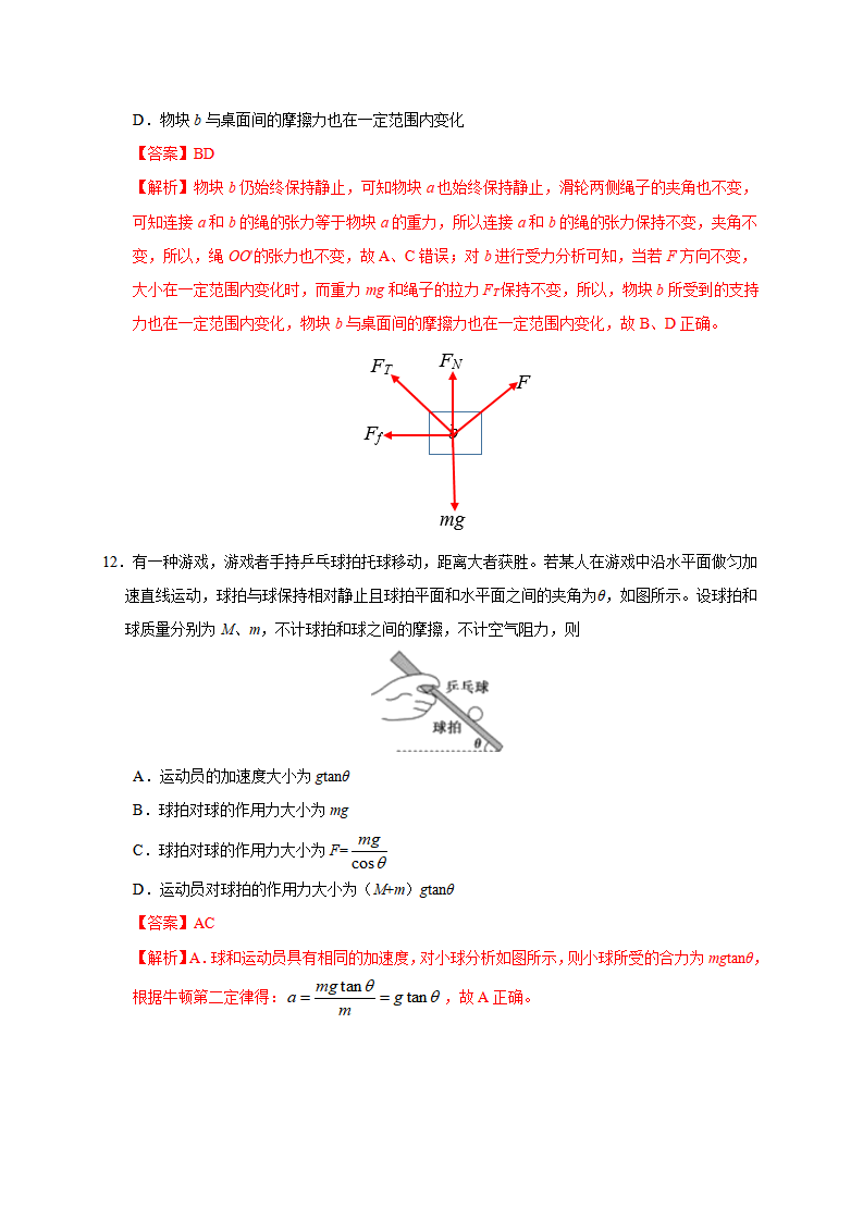 2019-2020学年高一物理上学期期末检测模拟卷01（解析版）_07.png