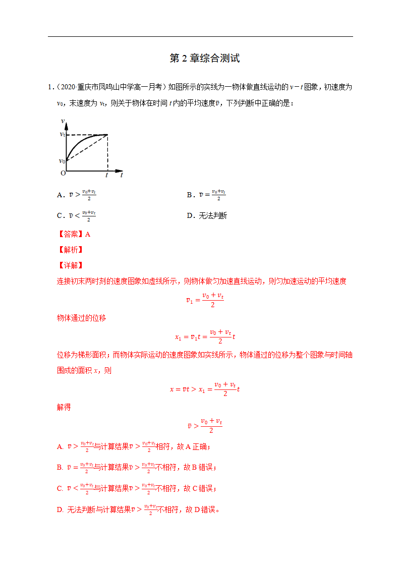 第2章 综合测试（解析版）-2020-2021学年高一物理必修第一册过关检测（新人教版）_01.png