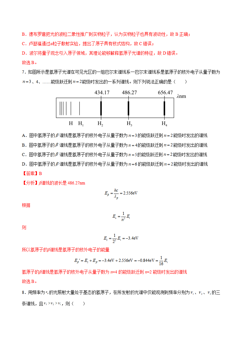 第17讲 氢原子光谱和波尔的原子模型（解析版）_18.png