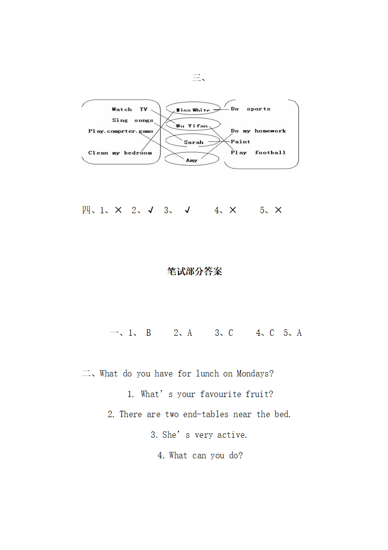 PEP五年级下学期英语期末模拟卷 8（含听力与答案）_14.png