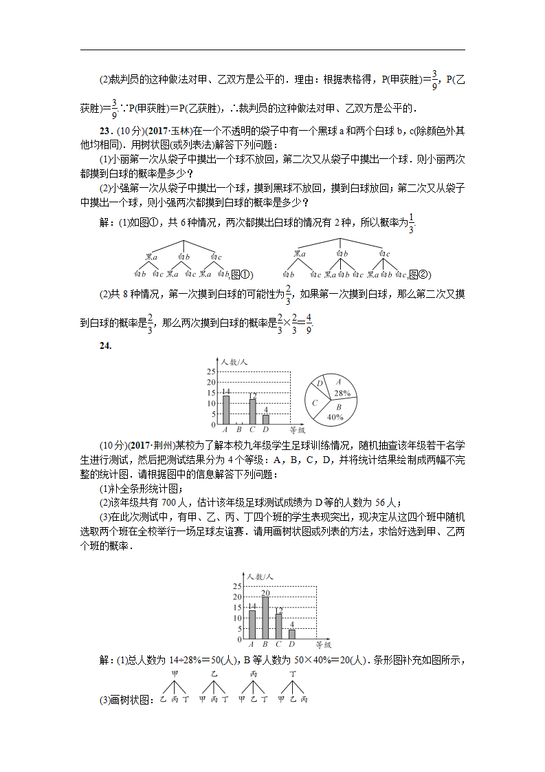 2018年中考数学（全国）总复习精：单元达标测试八第八章_05.png