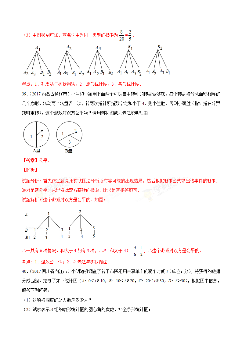 专题32 概率及其求法-2年中考1年模拟备战2018年中考数学精品系列（解析版）_19.png