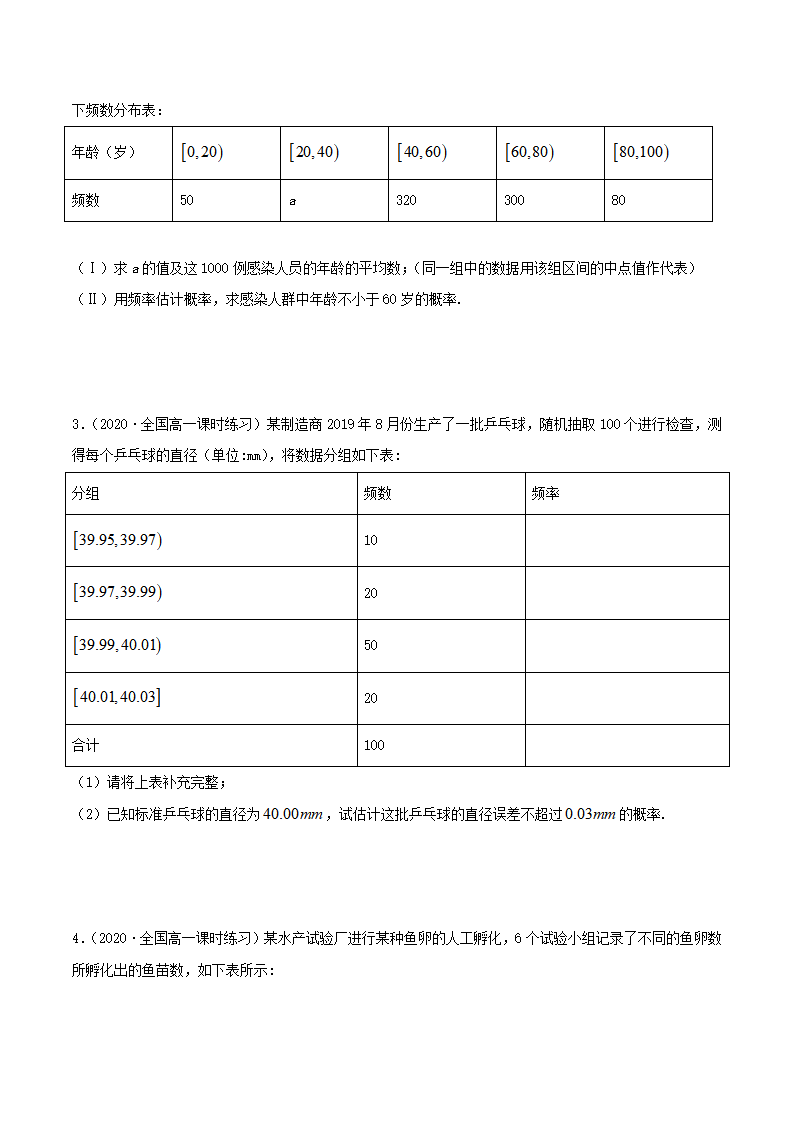 10.3 频率与概率（精练）（原卷版）_03.png
