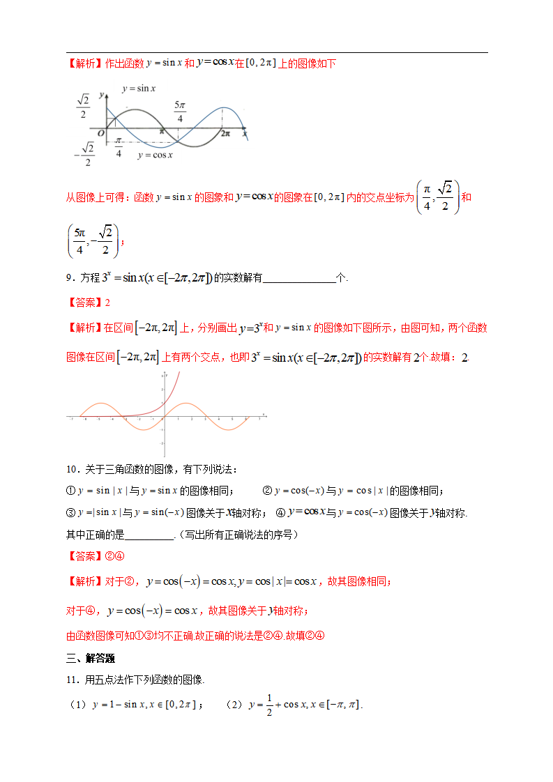 5.4.1 正弦函数、余弦函数的图像 练习（1）（解析版）_03.png