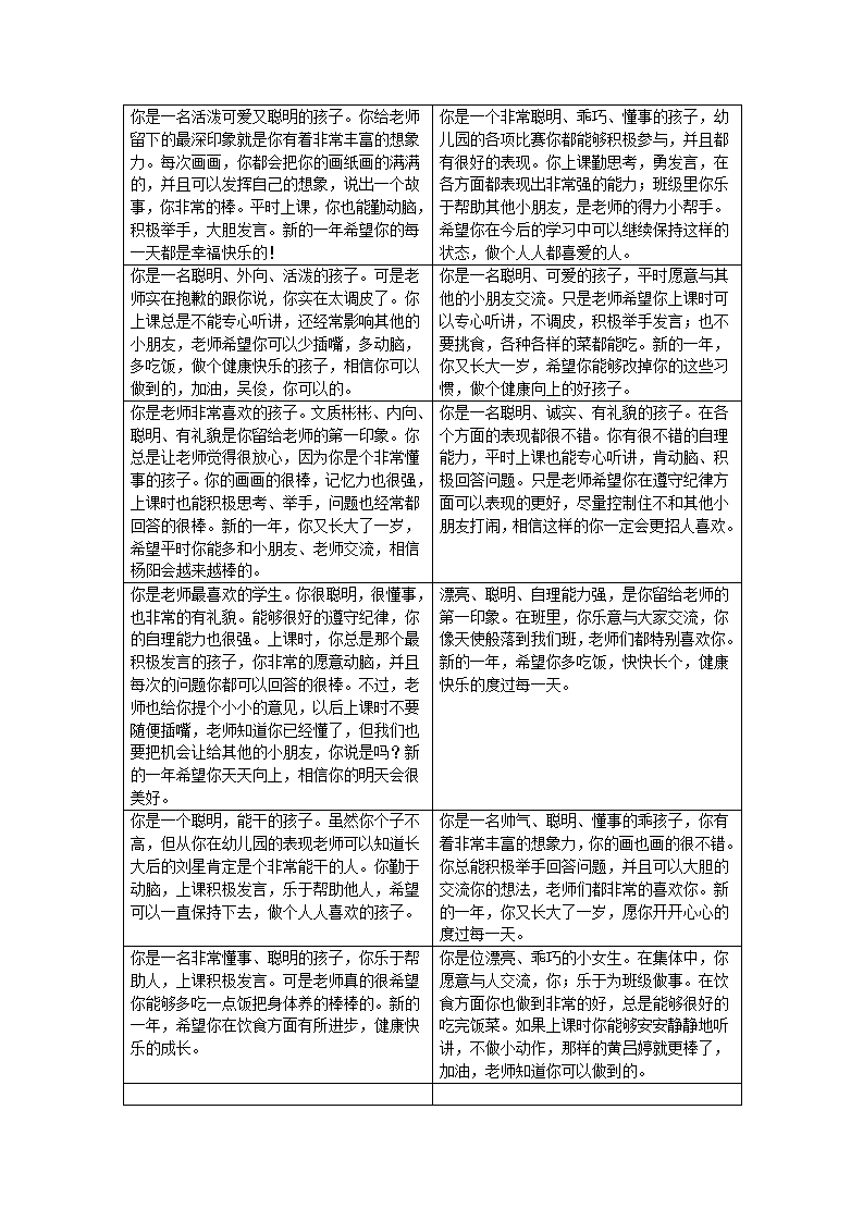 11幼儿园中班评语39条_01.png