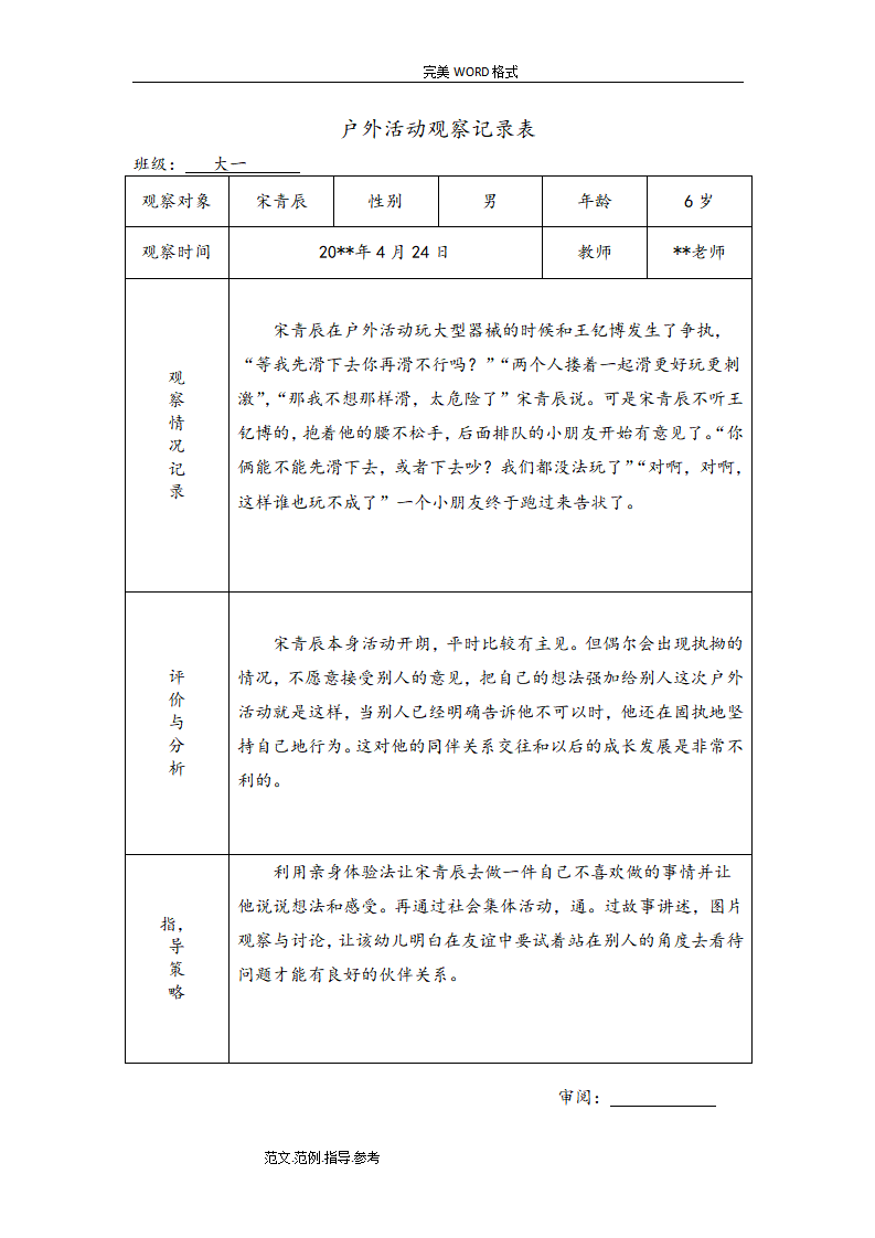 幼儿园大班户外活动观察记录（共26篇）_06.png