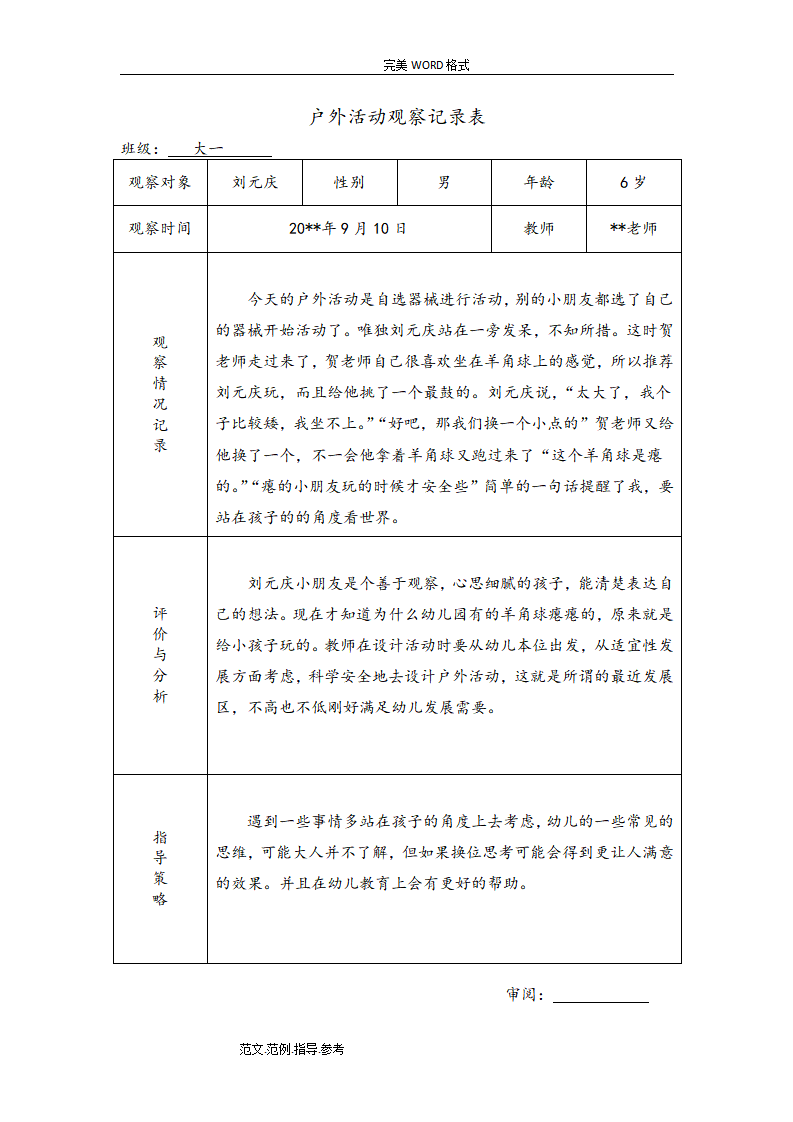 幼儿园大班户外活动观察记录（共26篇）_07.png
