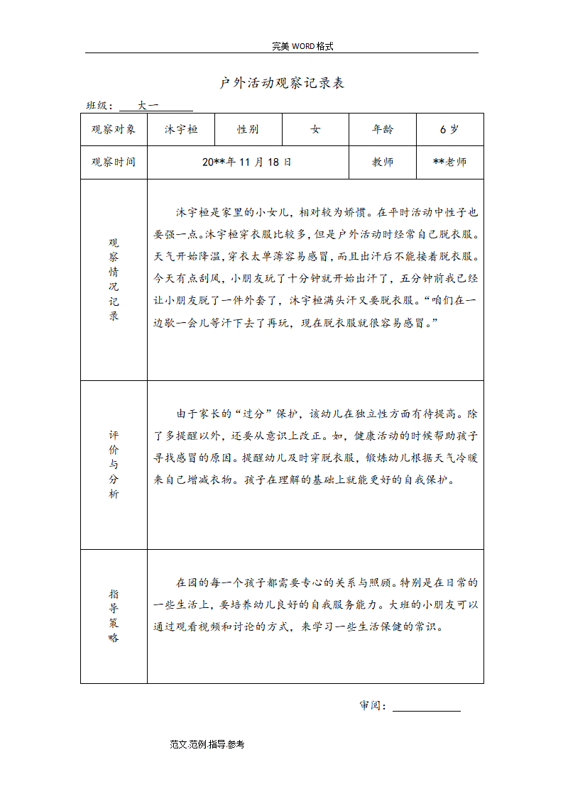幼儿园大班户外活动观察记录（共26篇）_11.png