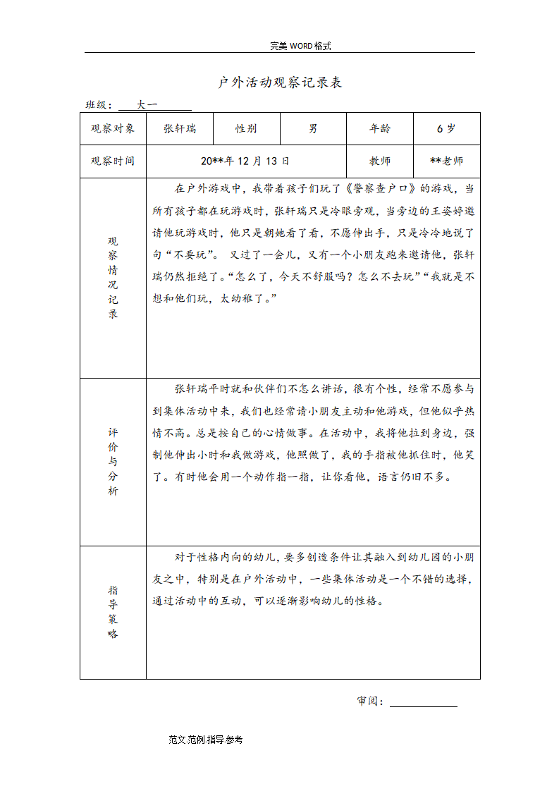 幼儿园大班户外活动观察记录（共26篇）_13.png