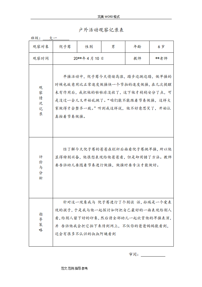幼儿园大班户外活动观察记录（共26篇）_16.png
