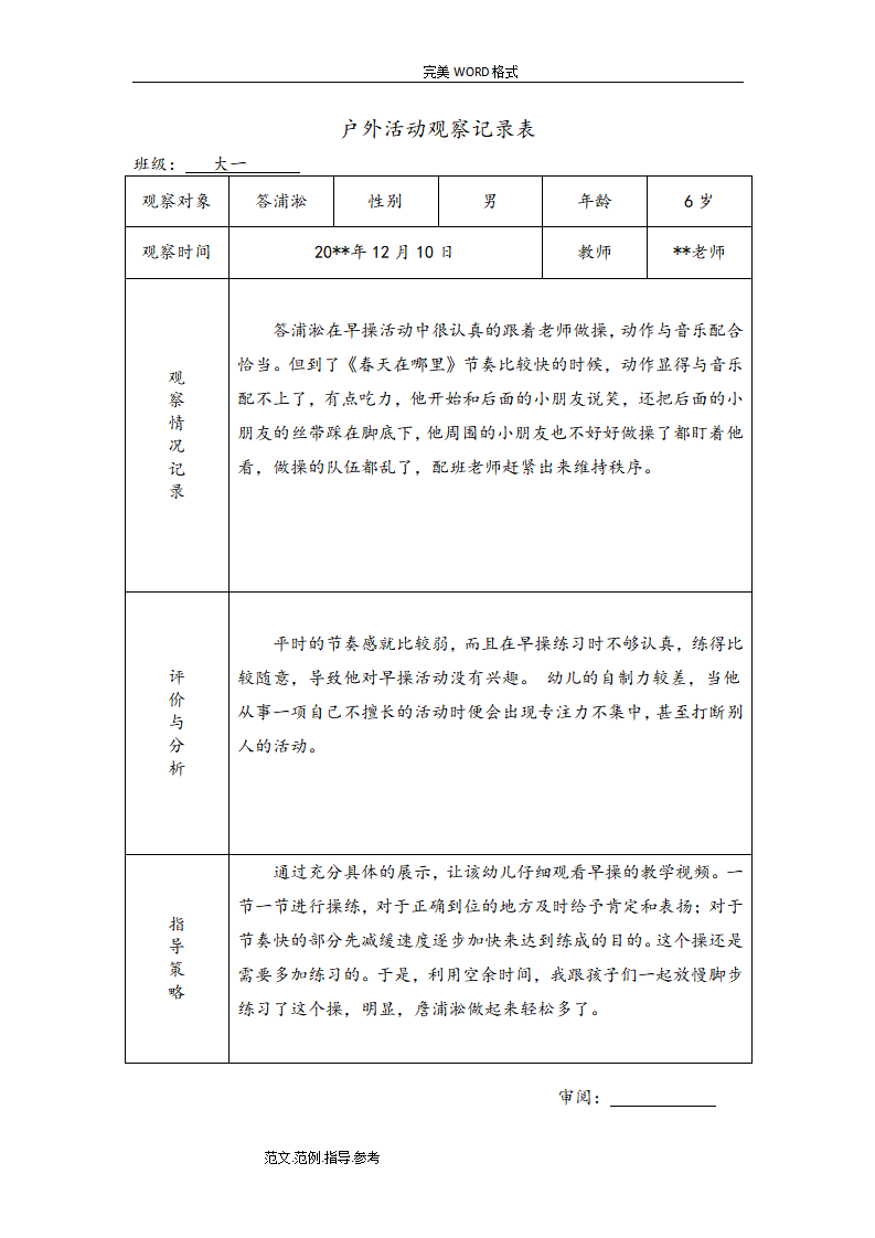 幼儿园大班户外活动观察记录（共26篇）_19.png
