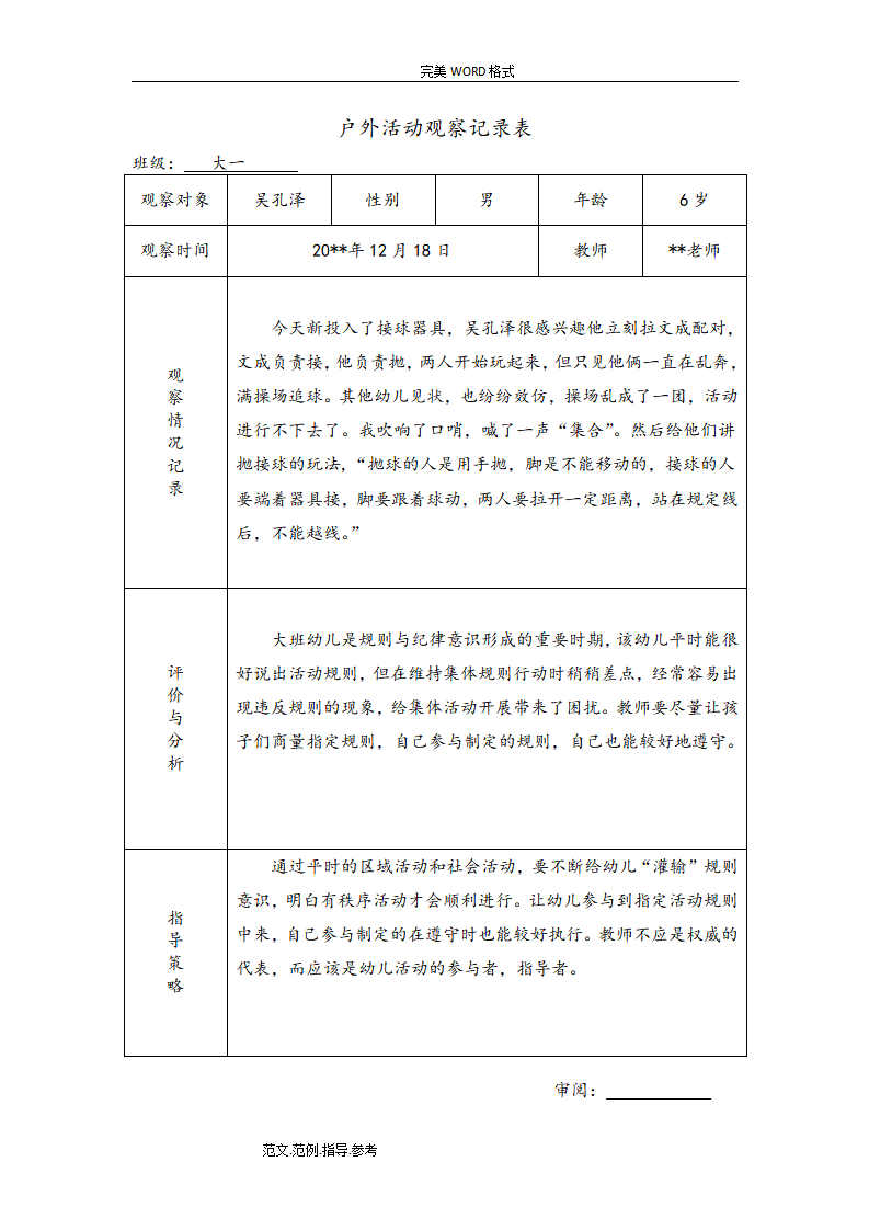 幼儿园大班户外活动观察记录（共26篇）_21.png