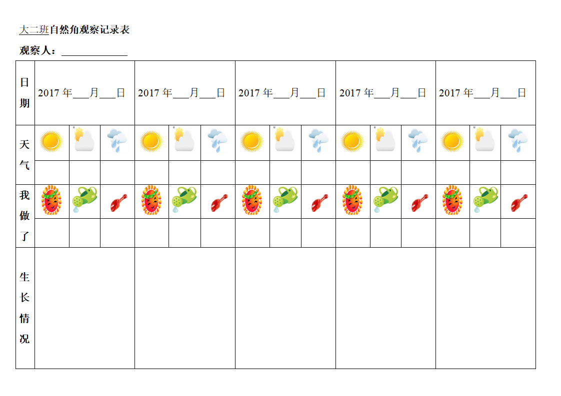 幼儿园大班幼儿自然角观察记录表表格_01.png