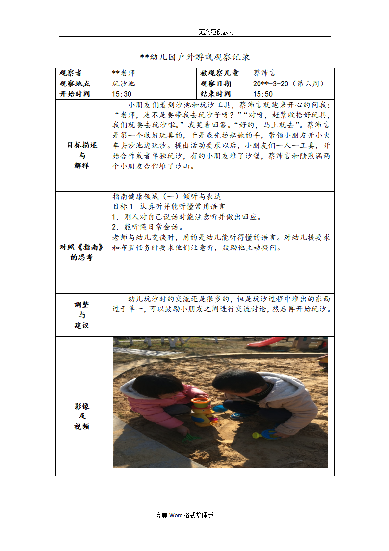 小班户外游戏观察记录文本（18篇）_05.png