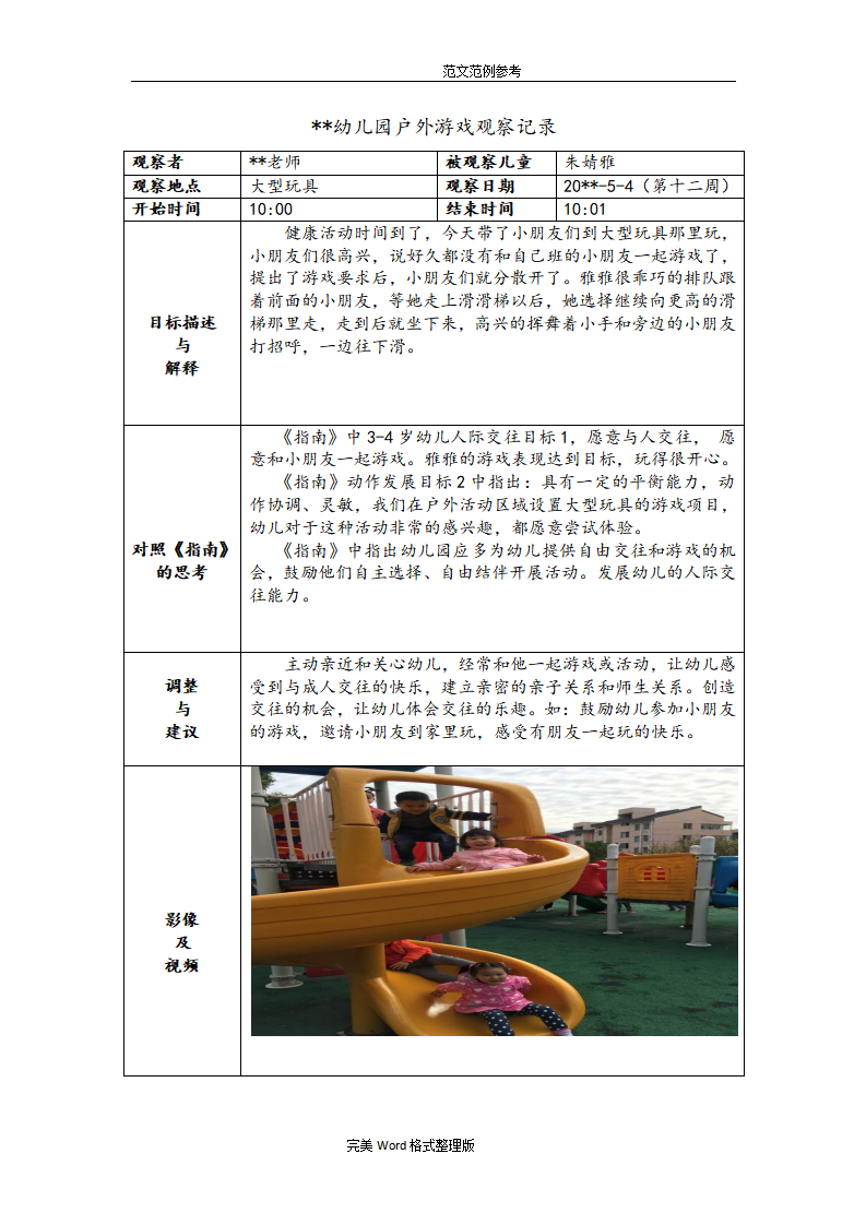 小班户外游戏观察记录文本（18篇）_11.png