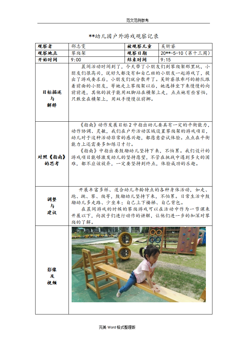 小班户外游戏观察记录文本（18篇）_12.png