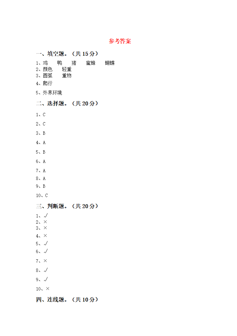 期末试题（试题）二年级下册科学冀人版_05.png