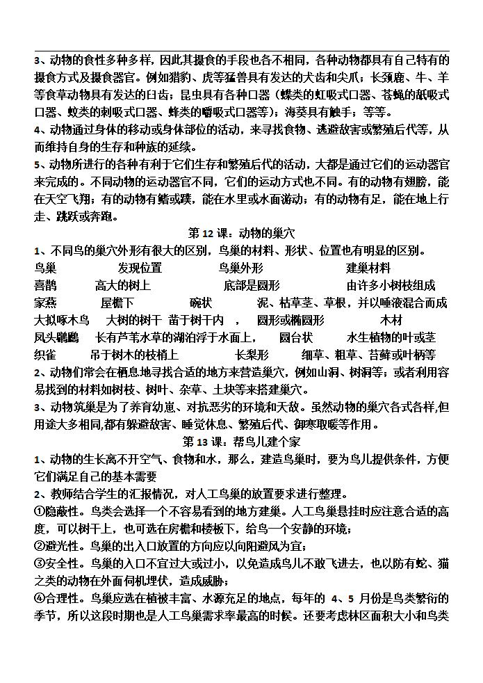 四年级下册科学素材-知识点期末复习题含答案按课编写（含答案）粤教版_04.png