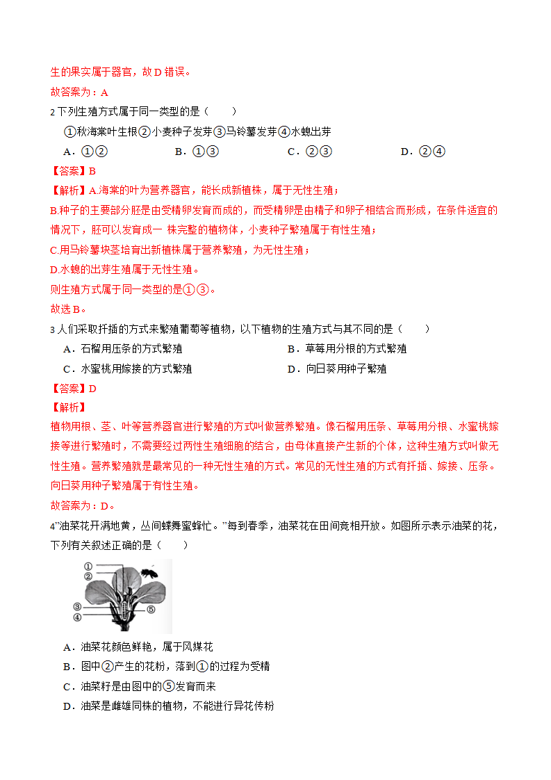 1.5 植物生殖方式的多样性七年级浙教版科学（解析版）2068_10.png