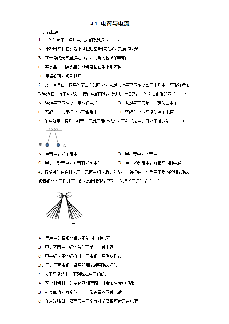 4.1 电荷与电流 练习-（浙教版）2923_01.png