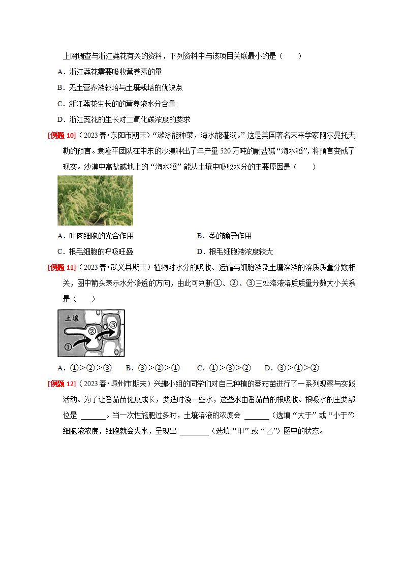 4.1-4.3 土壤的成分 各种各样的土壤 植物的根与物质吸收原卷版2773_09.png