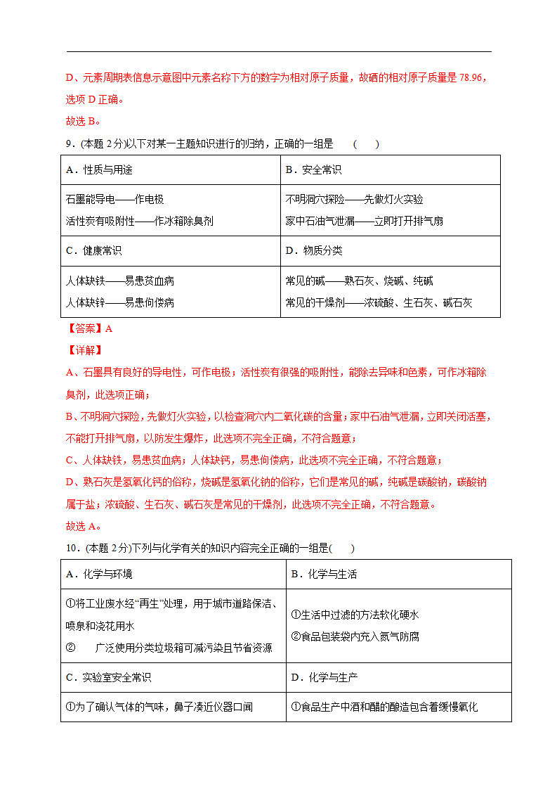 第12单元 化学与生活（B卷）-2020-2021学年九年级化学单元达标检测AB卷（人教版下册）（解析版）_05.png