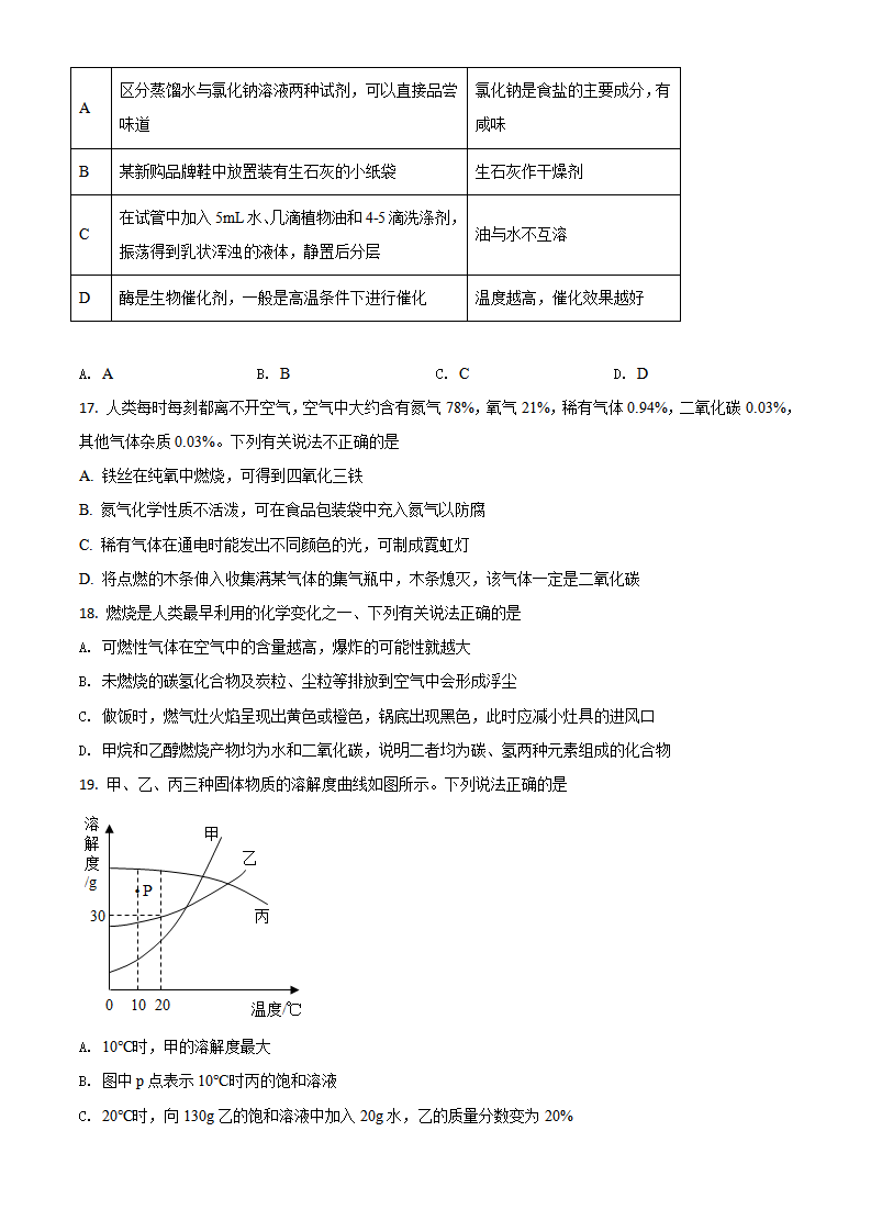 湖南省株洲市2021年中考化学试题（原卷版）_04.png
