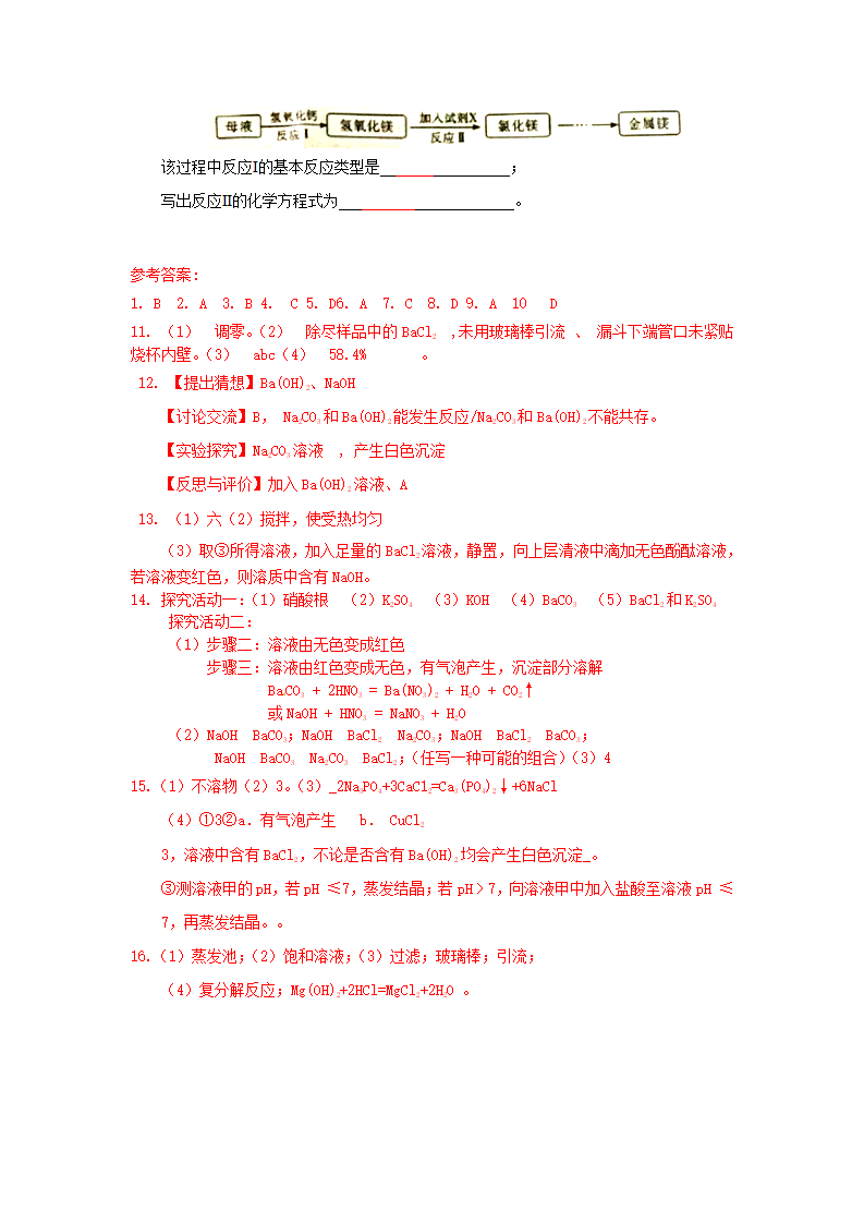 人教版九年级化学下册《第十一单元 盐  化肥》（单元检测卷）（有答案）_06.png