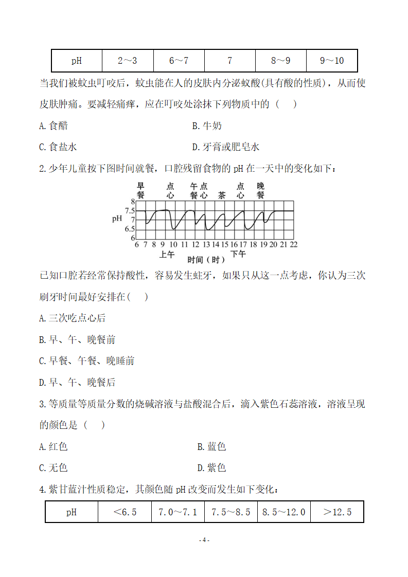 新人教版初中化学课后达标训练 10.2酸和碱的中和反应（人教版九年级下）_04.png