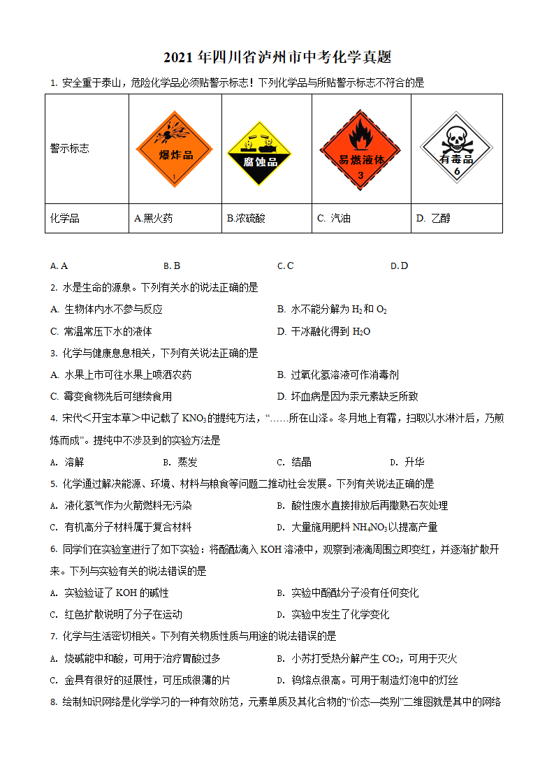 四川省泸州市2021年中考化学试题（原卷版）_01.png