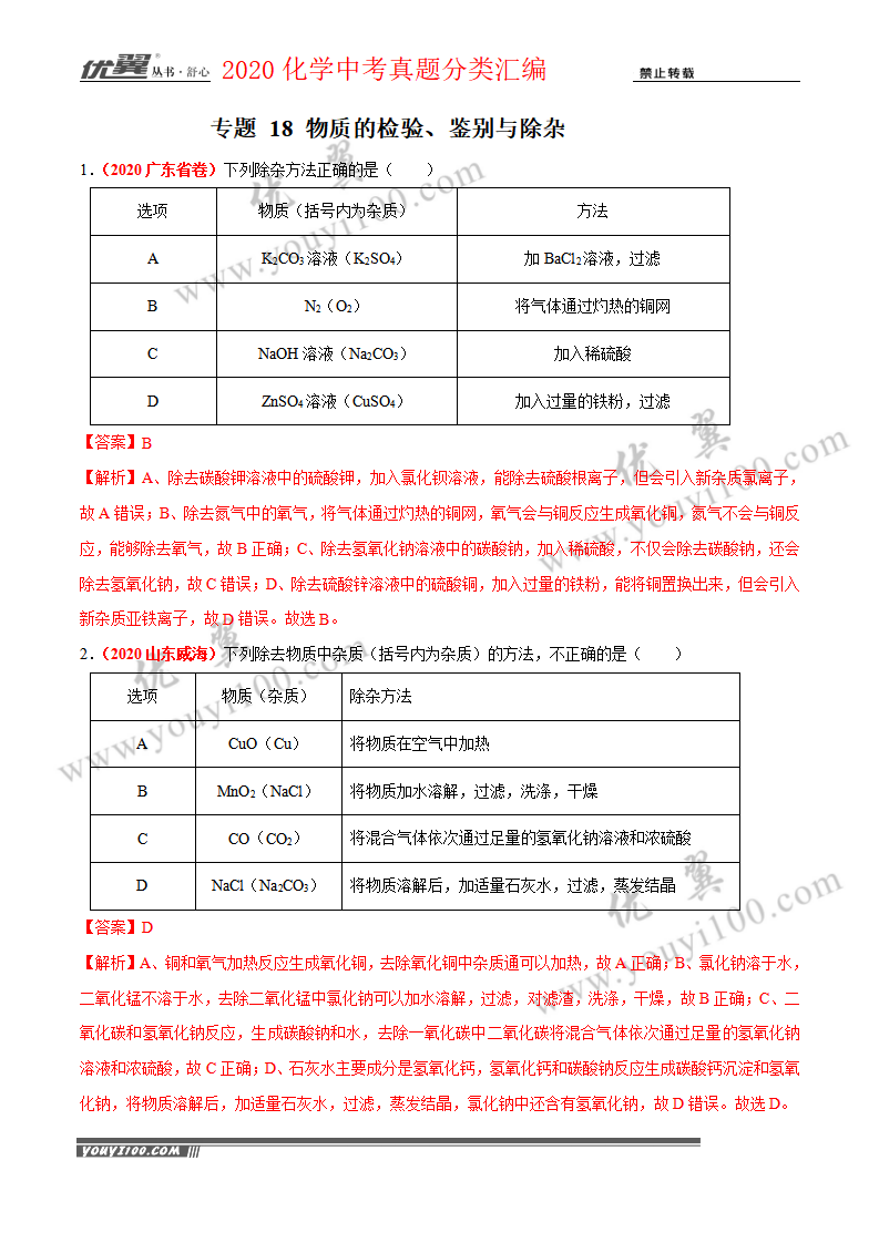 专题18 物质的检验、鉴别与除杂（2）_01.png
