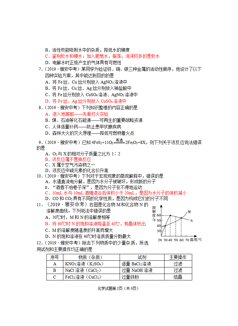 2019年四川省雅安市中考化学试题（word版，含答案）_02.png