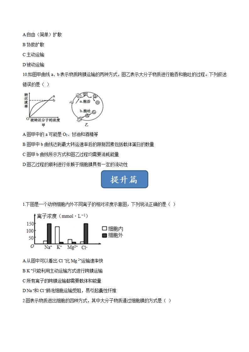 4.2 主动运输与胞吞、胞吐（分层练）（原卷版）_03.png