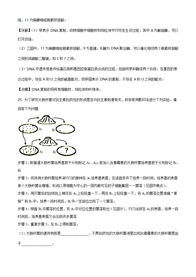 精品解析：山东省临沂市2019-2020学年高一下学期期末生物试题（解析版）_20.png