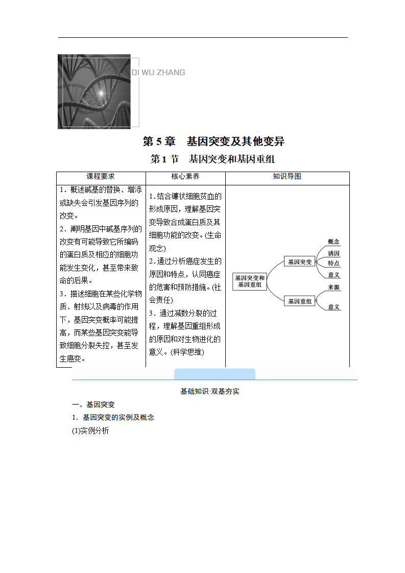 新教材2020-2021学年高中生物人教版必修2学案：第5章 第1节　基因突变和基因重组_01.png