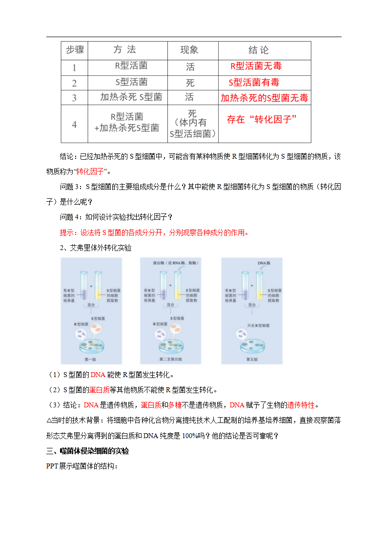 【新教材精创】3.1 DNA是主要的遗传物质 教学设计（2）-人教版高中生物必修2遗传与进化_03.png