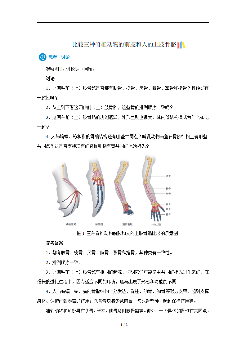 【知识解析】思考·讨论：比较三种脊椎动物的前肢和人的上肢骨骼_01.png