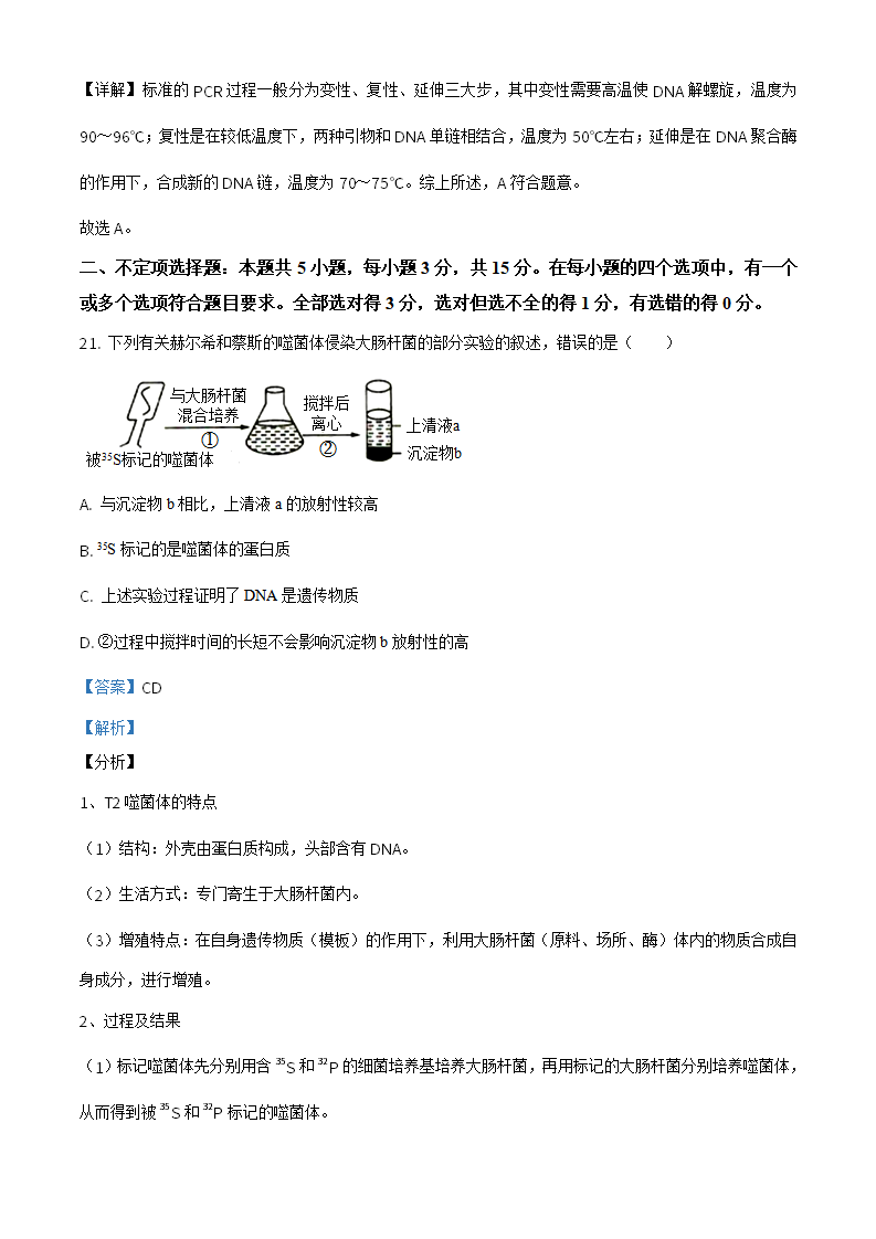 精品解析：辽宁省大连市普兰店区二中2020-2021学年高二下学期期中生物试题（解析版）_15.png