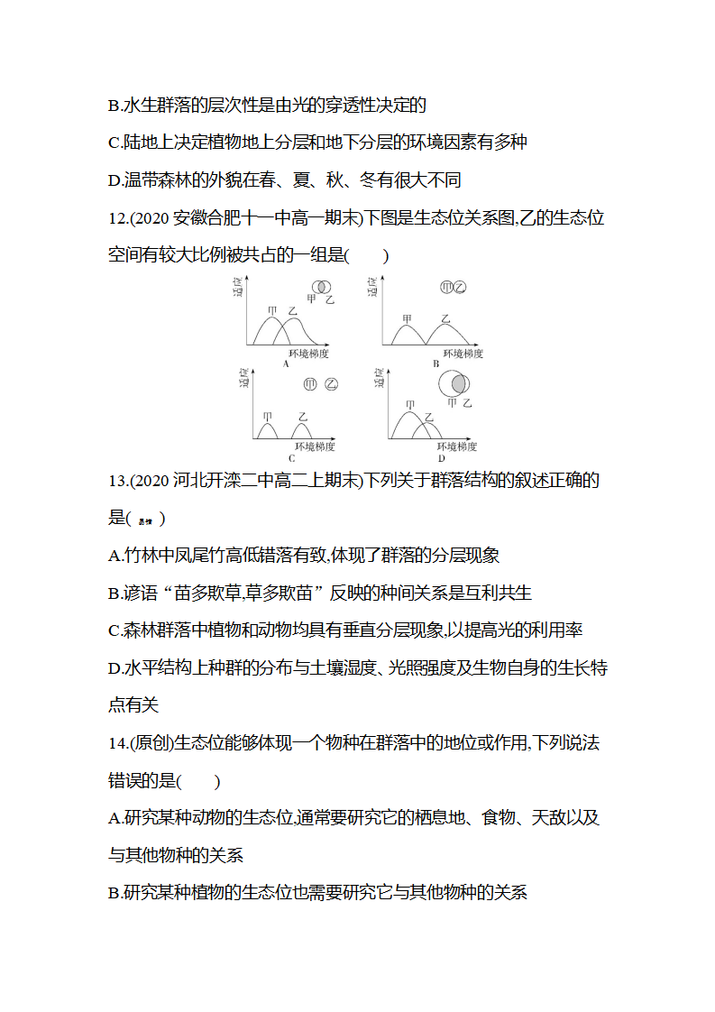 2020-2021学年生物人教版新教材选择性必修2课时素养练：第2章第1节　群落的结构_05.png